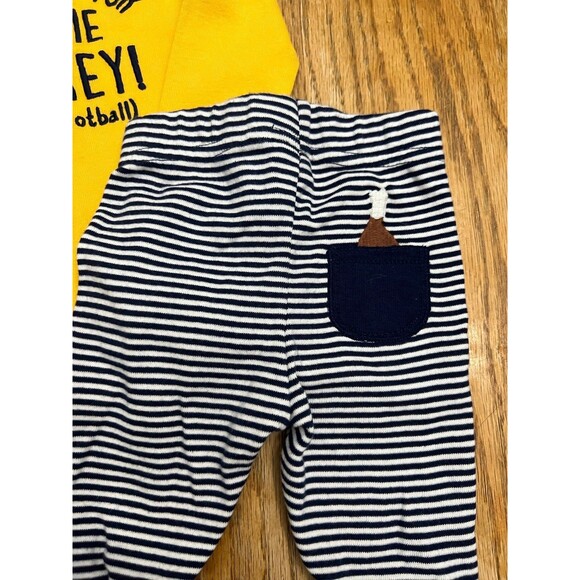 Baby Boy Football / Thanksgiving Outfit & Lovey Size 3 Months - Picture 3 of 6